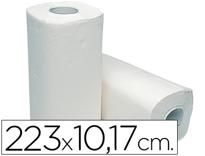 2 rollos papel de cocina 42g/m² 22,3cm. x10,17m. blanco 2 capas